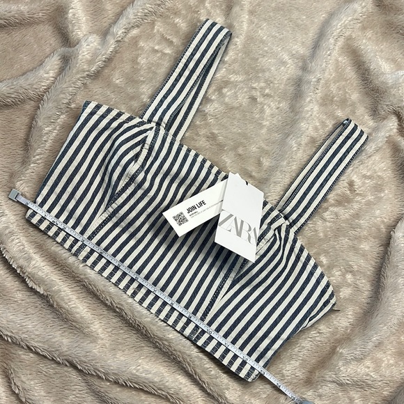 ZARA Retro Style Railroad Crop Top - Picture 8 of 10